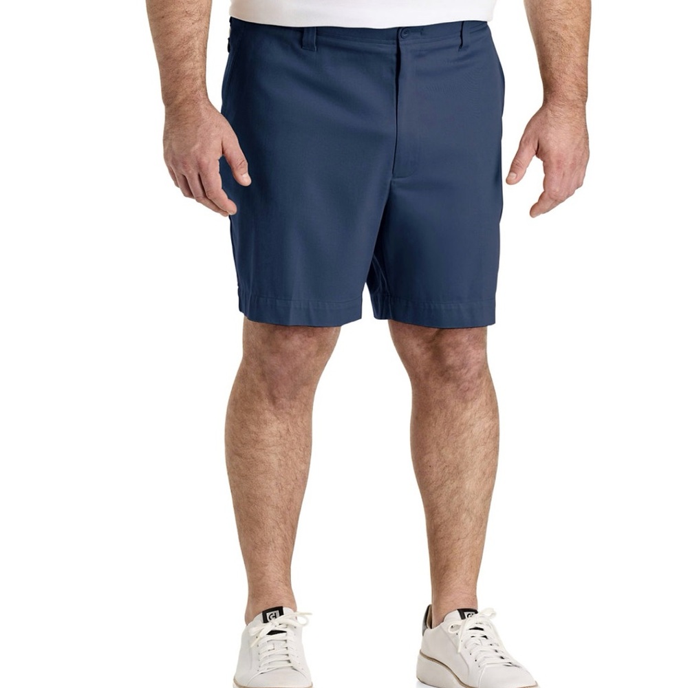 Oak Hill DXL Waist Relaxer Navy Microfiber Golf Shorts Mens 46 Performance